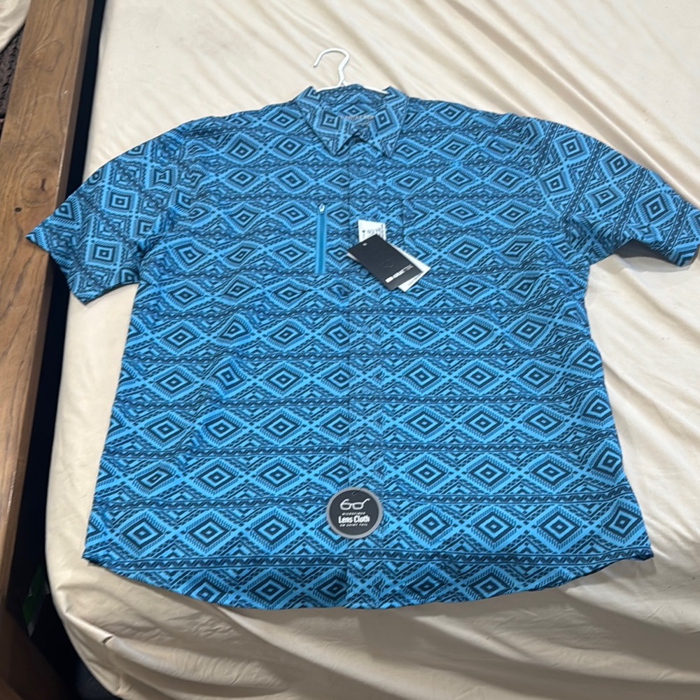 Blue Ariat Geometric Men's Shirt